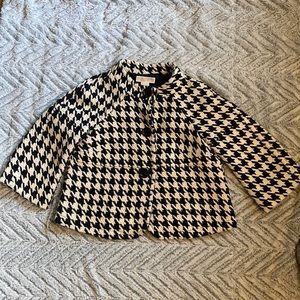 MICHAEL Michael Kors houndstooth cropped jacket size Medium